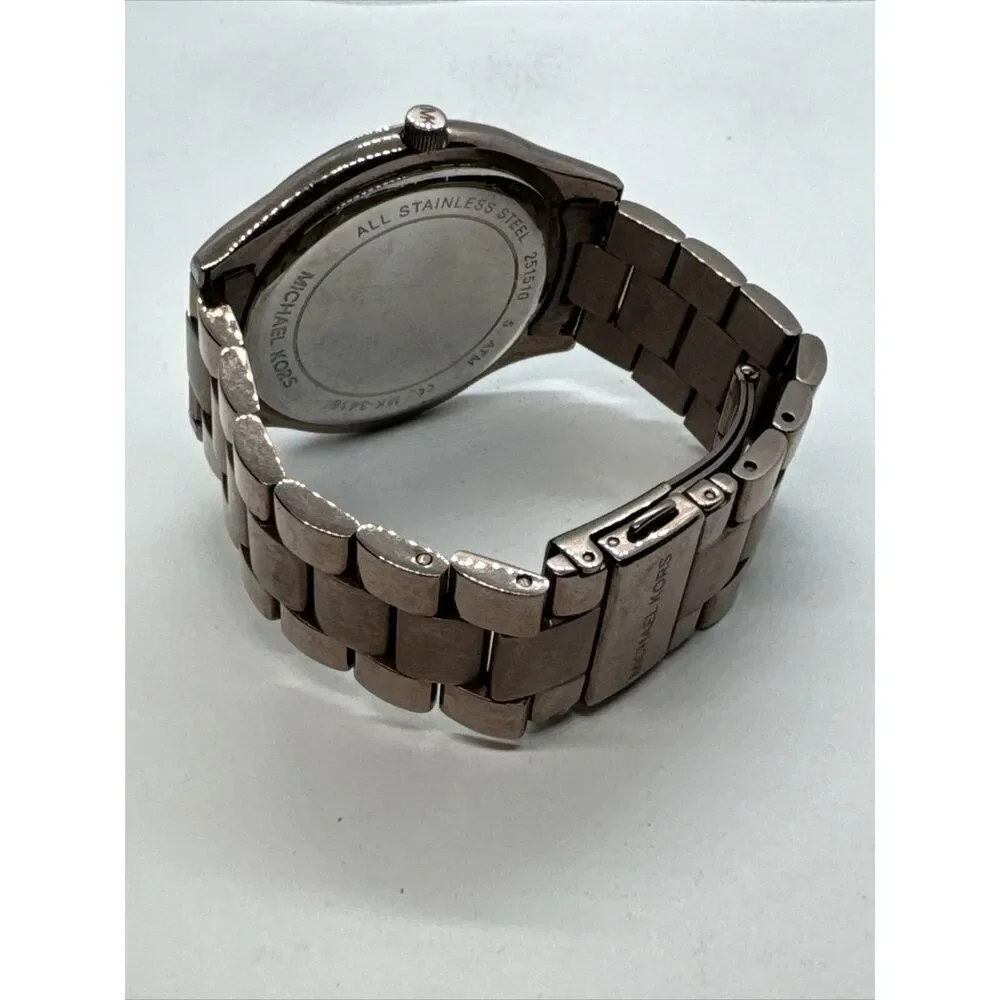 Michael Kors Slim Runway MK3418 Women's Stainless Steel Analog Dial Watch JNA426
